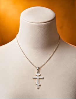 Pendentif argent Croix orthodoxe