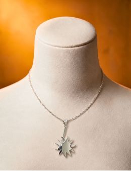 Pendentif métal argenté pour donut - Soleil