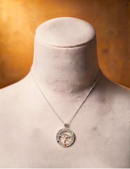 Pendentif 7 chakras & Œil d'Horus argent 925 | 45 mm