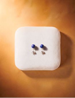 Boucles d'oreilles perle 6mm - Lapis lazuli