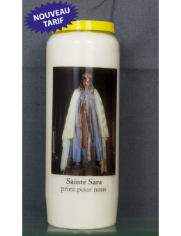 Bougie de neuvaine Ste Sara + prière