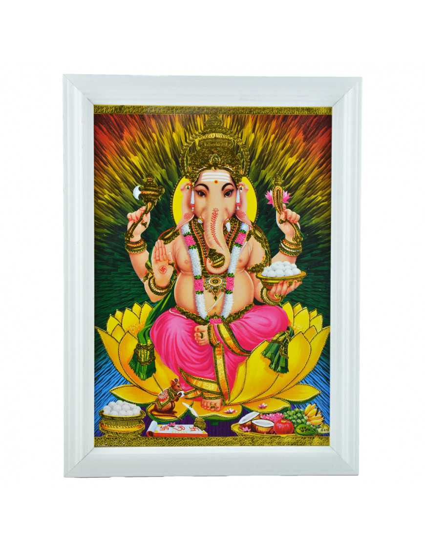 Poster Ganesha A4 avec cadre