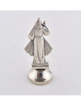 Statue métal Christ Miséricordieux - Socle Adhésif - 5,5 cm