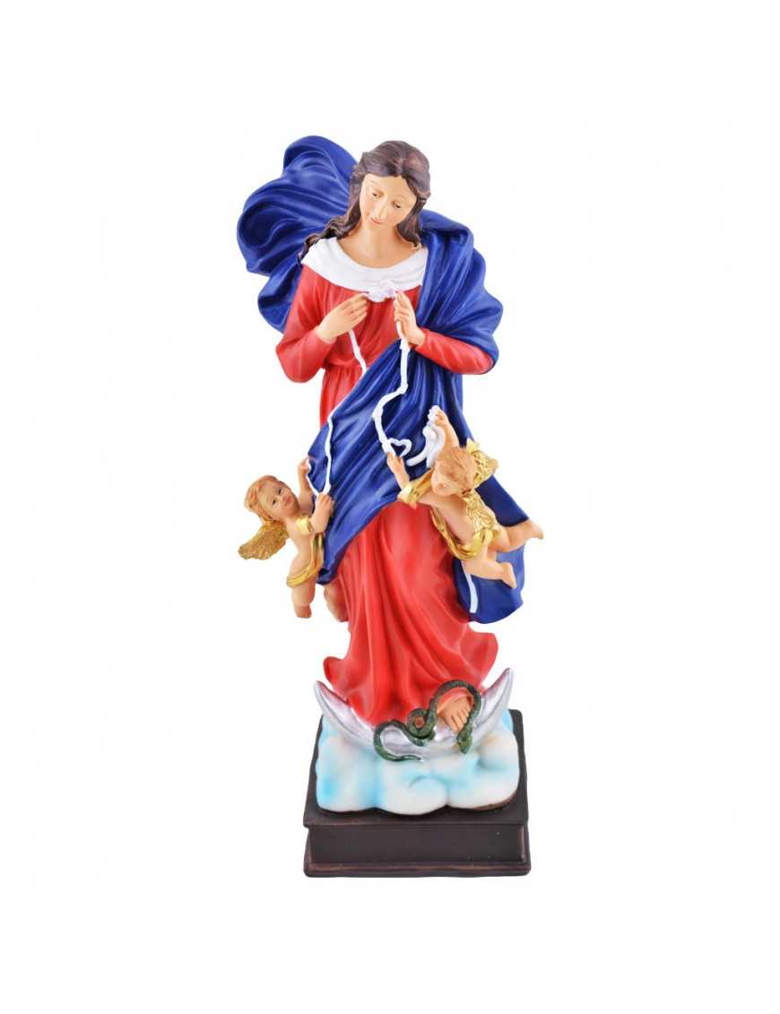 Statue Marie qui défait les noeuds en résine 30 cm