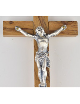 Crucifix bois d'olivier 13 cm