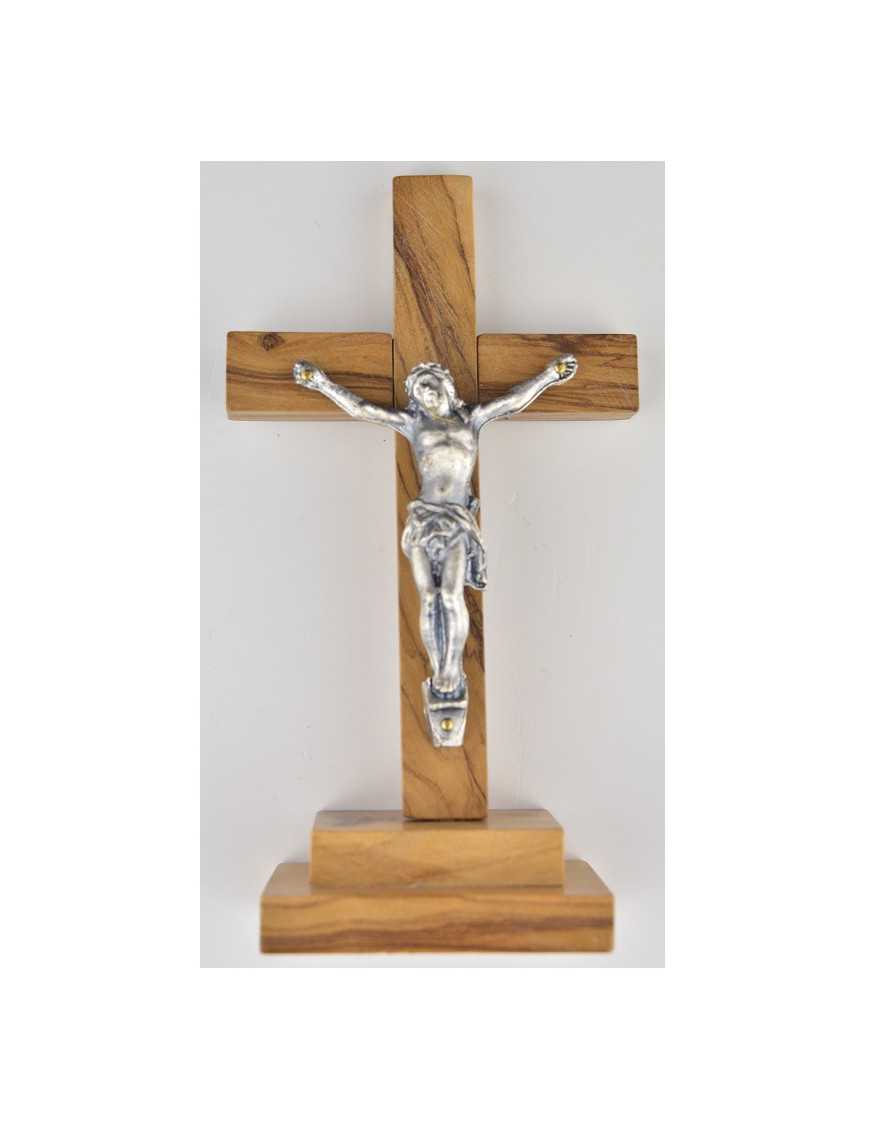 Crucifix bois d'olivier 13 cm