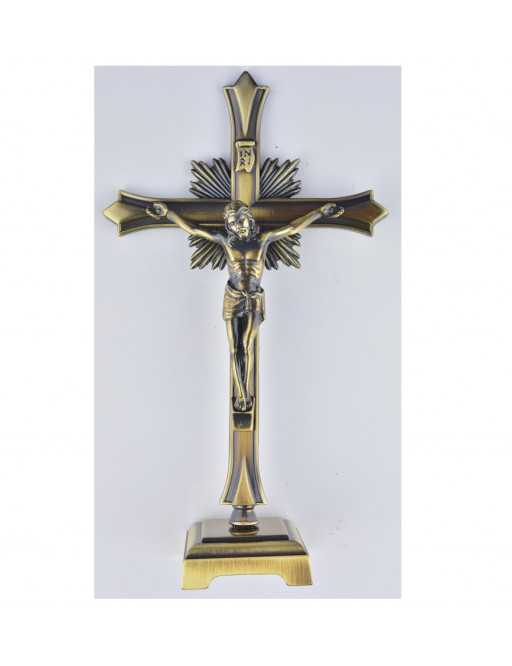 Crucifix bronze moderne 18 cm