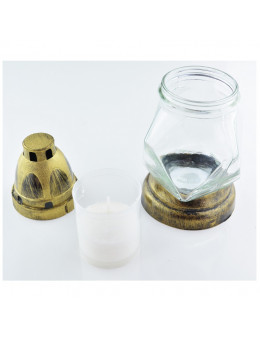 Lanterne en verre losange rechargeable