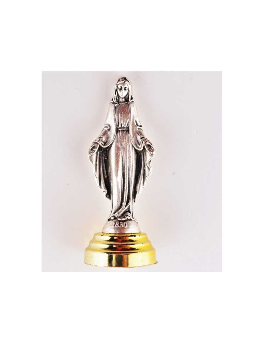Statuette Vierge Mirculeuse socle doré 6 cm