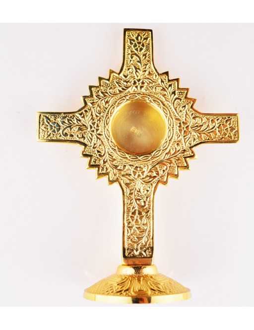 Croix reliquaire en bronze
