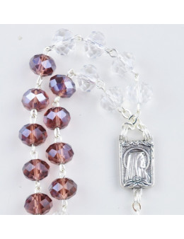 Chapelet chaînette avec perles cristal