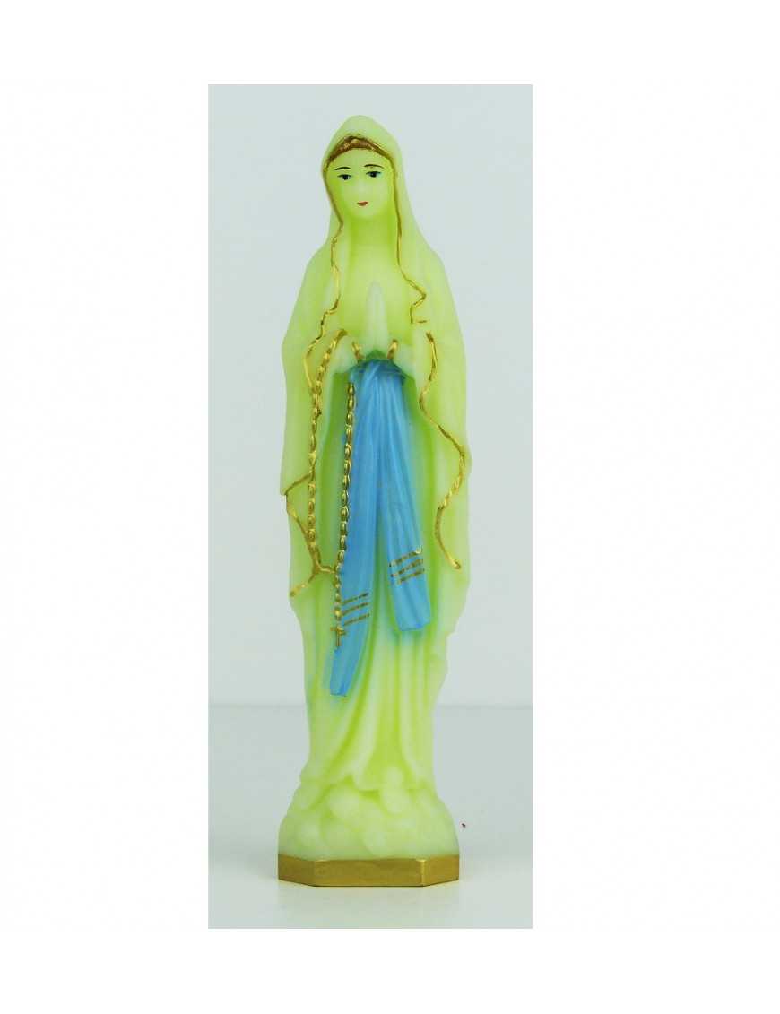 Statue Notre-Dame de Lourdes phosphorescente lumineuse 15,5 cm