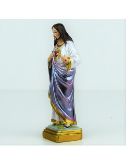 Statue Sacré Coeur de Jésus en résine peinte