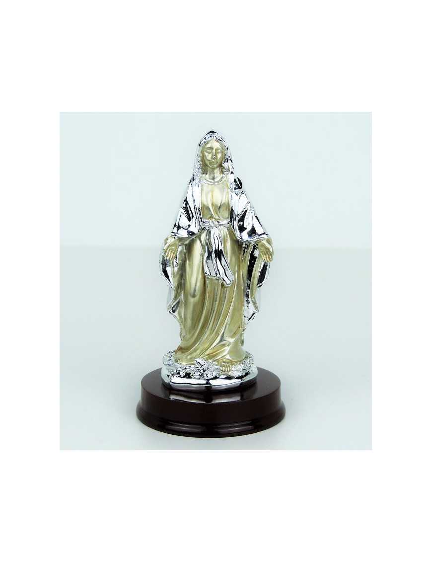 Statue argentée Vierge Miraculeuse 11 cm
