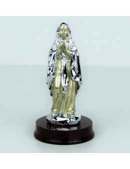 Statue argentée Notre-Dame de Lourdes 11 cm