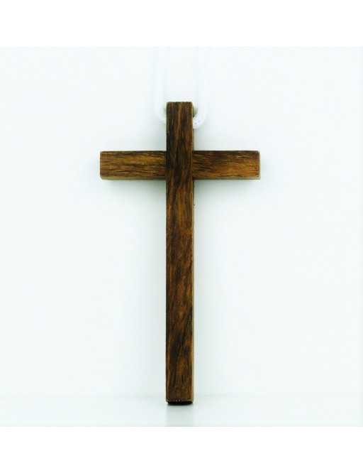 Croix en bois avec cordon de 1m