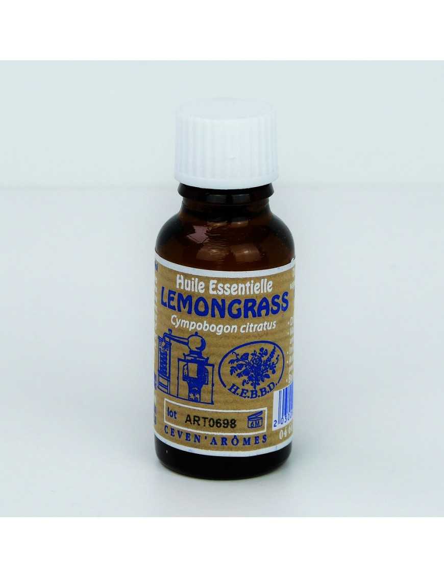 Huile essentielle de Lemongrass 20 ml avec Compte-gouttes