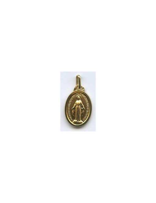 Médaille plaqué or Vierge Miraculeuse avec bordure 13 mm