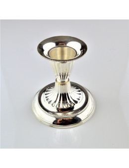 Bougeoir métal argenté 8,5 cm