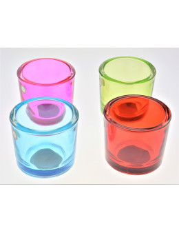 Photophore verre coloré