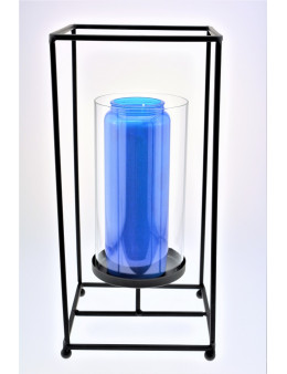 Photophore métal et verre 31,5 cm