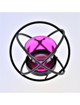 Photophore boule métal et verre