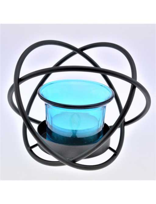 Photophore boule métal et verre