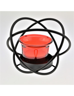 Photophore boule métal et verre