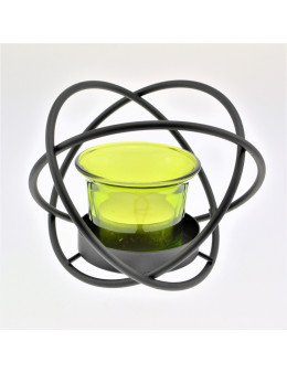 Photophore boule métal et verre