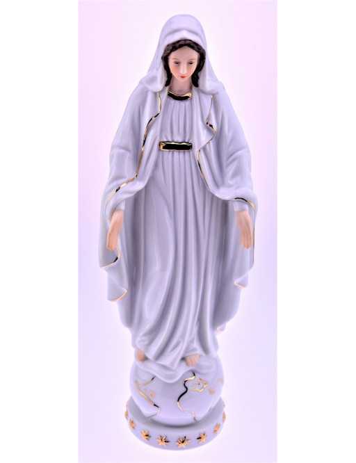 Statue Vierge miraculeuse en céramique émaillée