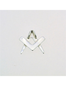 Pendentif argent équerre et compas