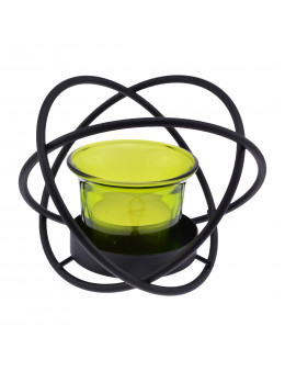 Photophore boule métal et verre
