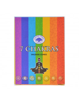 Encens Green Tree 7 Chakras Cones 15 grammes 