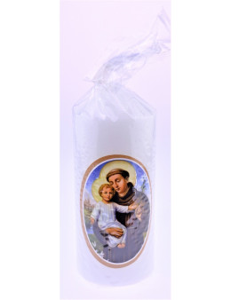 Bougie blanche Saints Catholiques