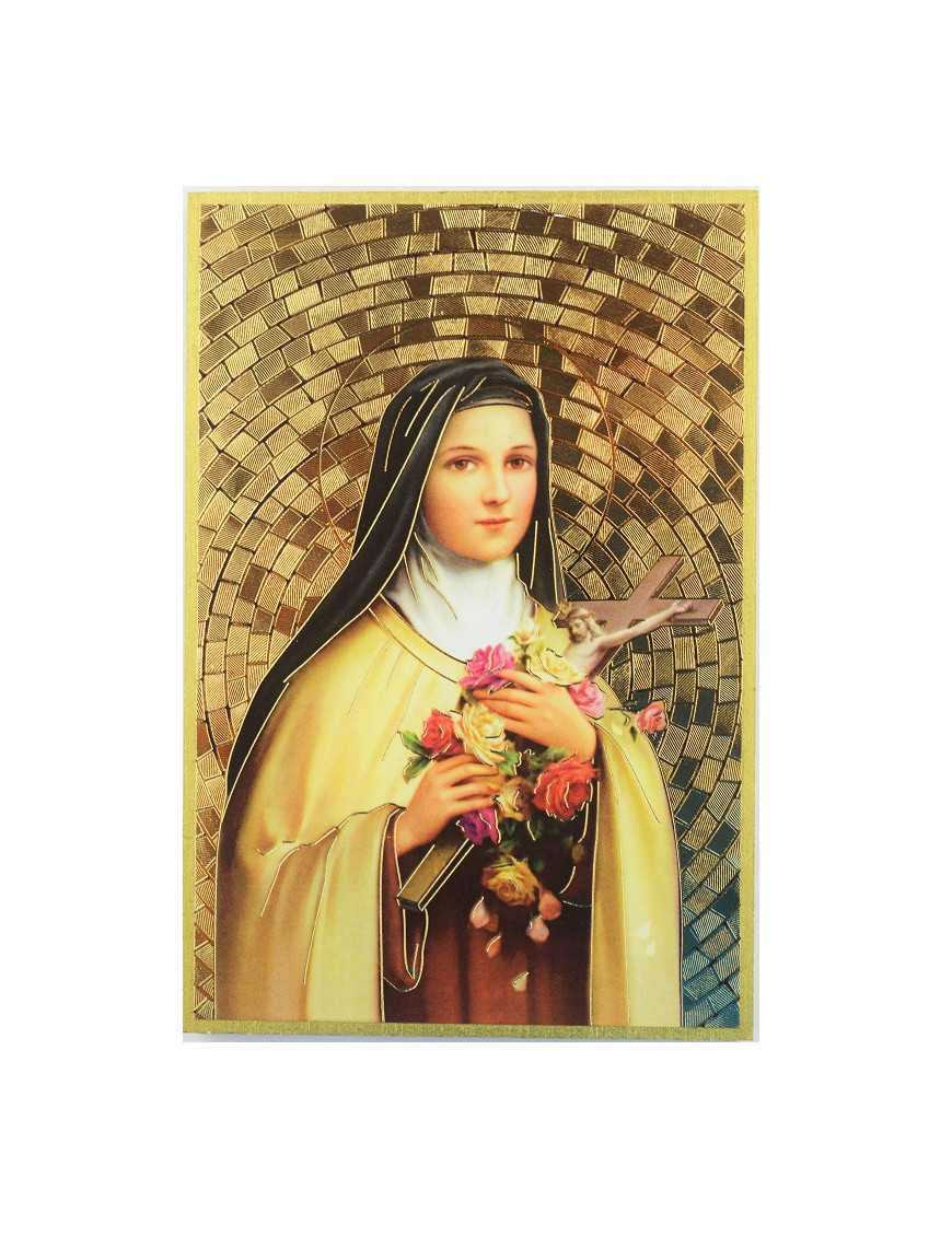 Image sainte sur bois - Sainte Thérèse - 15x10