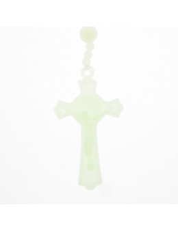Chapelet Saint Benoit perles phosphorescentes de 8 mm