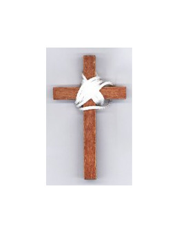 Croix communion bois 9.5 cm + cordon