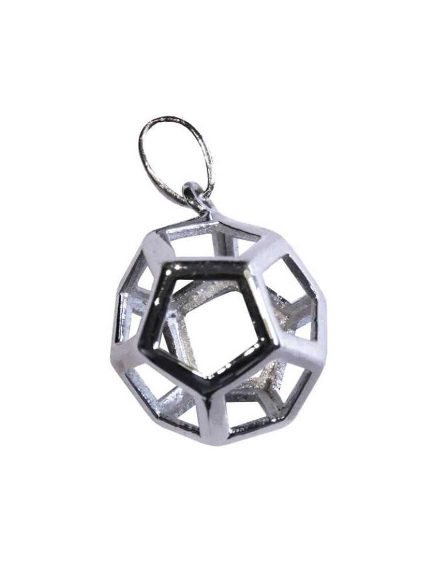 Pendentif Dodécaèdre argent 925 - 2 cm