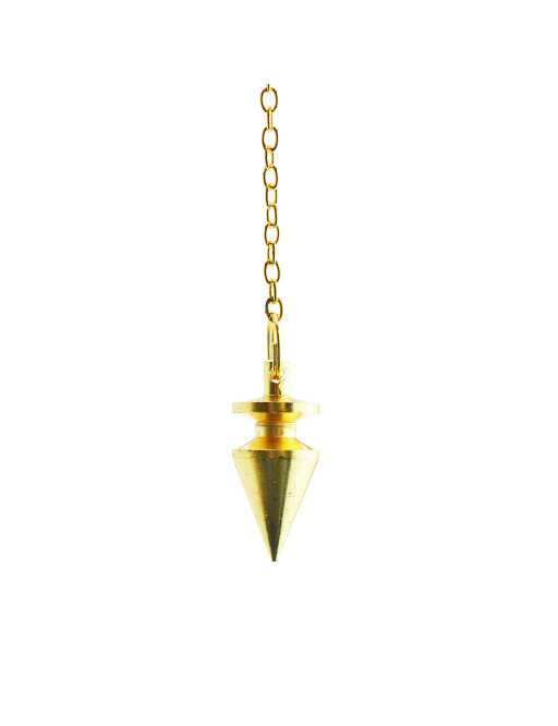 Pendule métal conique petit format avec chaîne