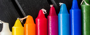 Propri&eacute;t&eacute;s des bougies par couleur